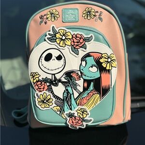 Disney Pastel Backpack with Jack and Sally Design